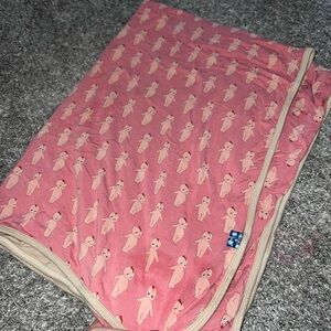 Kickee Pants Pink Baby Print Blanket